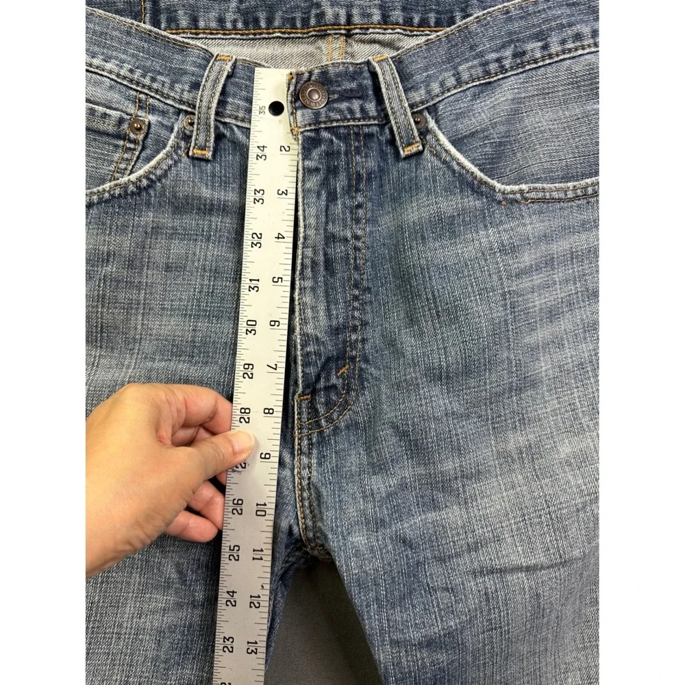Levi's 505 Regular Fit Cut Off Denim Shorts Men's 34 Blue Medium Wash Frayed Hem